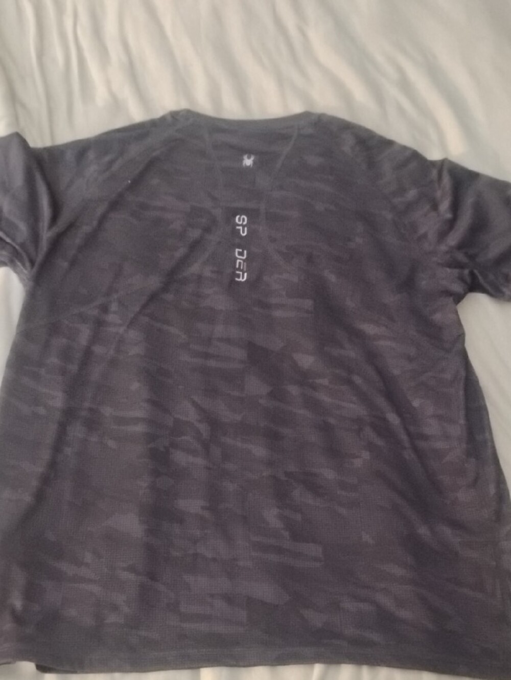 Spyder Men’s Dark Gray Black Camo Short Sleeve Tee - Picture 6 of 7